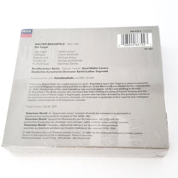 2 CD Box Set Braunfels Die Vögel (The Birds) – Entartete Musik – New Sealed 1996 - Picture 6 of 7